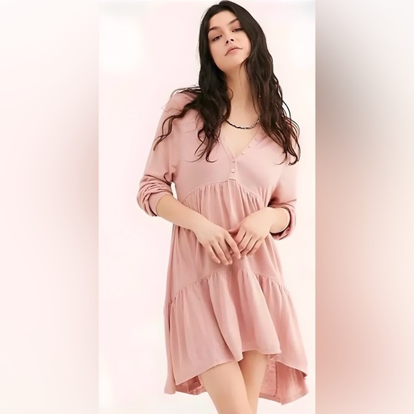Free People Tiered High Low Ruffles Keyhole Back Dress Easter - Spring - Picture 1 of 9
